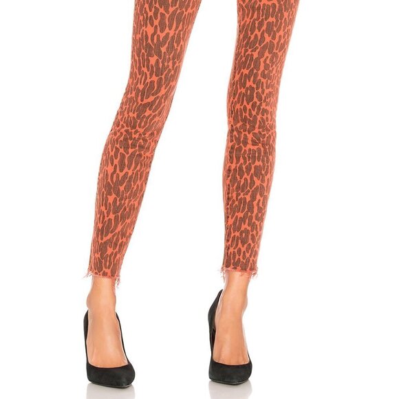 MOTHER BNWT Ankle Fray Jeans High Waist Animal - Picture 2 of 11